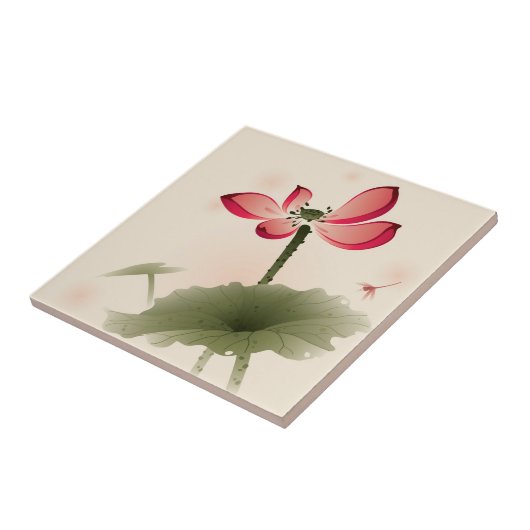 Orientalische Art Lotus Fliese (Seite)