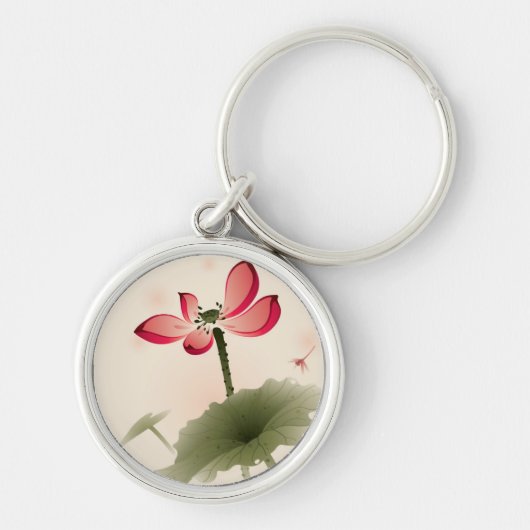 Orientalische Art Lotus Schlüsselanhänger (Vorne)