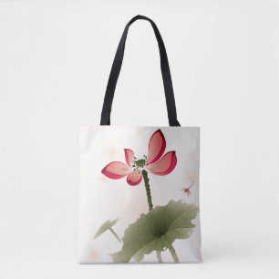 Orientalische Art Lotus Tasche