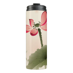 Orientalische Art Lotus Thermosbecher
