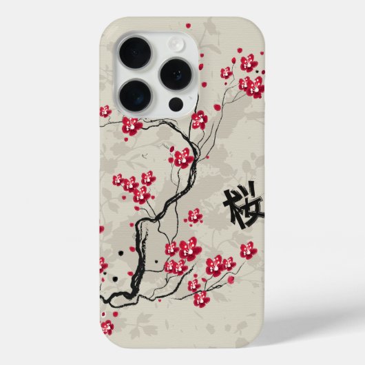 Orientalische Art Sakura Cherry Blossom Art Case-Mate iPhone Hülle (Rückseite)