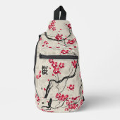 Orientalische Art Sakura Cherry Blossom Art Crossbody Bag (Vorderseite)