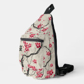 Orientalische Art Sakura Cherry Blossom Art Crossbody Bag (Rechte Ecke)
