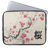Orientalische Art Sakura Cherry Blossom Art Laptopschutzhülle (Vorderseite)