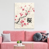 Orientalische Art Sakura Cherry Blossom Art Leinwanddruck (Insitu (Wohnzimmer))