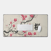 Orientalische Art Sakura Cherry Blossom Art Schreibtischunterlage (Tastatur & Maus)