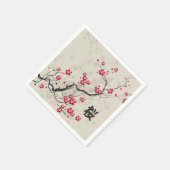 Orientalische Art Sakura Cherry Blossom Art Serviette (Ecke)