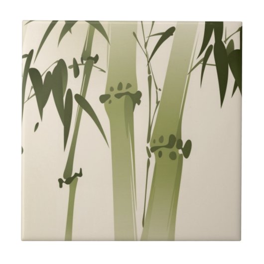 Orientalische Artmalerei, Bambusniederlassungen 2 Fliese (Vorderseite)