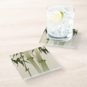 Orientalische Artmalerei, Bambusniederlassungen 2 Glasuntersetzer (Schrägansicht)