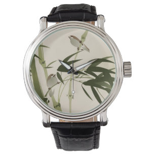 Orientalische Artmalerei, Bambusniederlassungen Armbanduhr