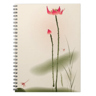 Orientalische Artmalerei, hohes Lotus Notizblock