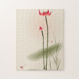 Orientalische Artmalerei, hohes Lotus Puzzle