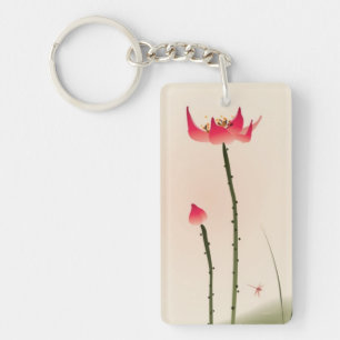 Orientalische Artmalerei, hohes Lotus Schlüsselanhänger