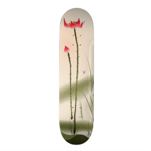 Orientalische Artmalerei, hohes Lotus Skateboard