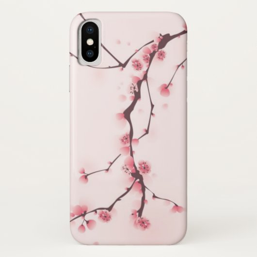 Orientalische Artmalerei, Kirschblüte Case-Mate iPhone Hülle (Rückseite)