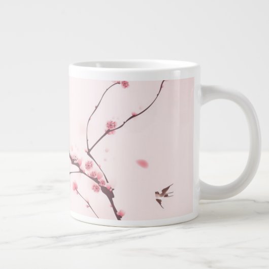 Orientalische Artmalerei, Kirschblüte Jumbo-Tasse (Rechts)