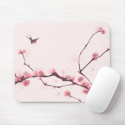 Orientalische Artmalerei, Kirschblüte Mousepad (Mit Mouse)