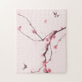 Orientalische Artmalerei, Kirschblüte Puzzle (Vertikal)