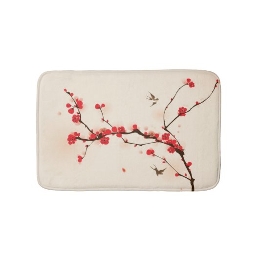 Orientalische Artmalerei, Pflaumenblüte im Badematte (Vorderseite)