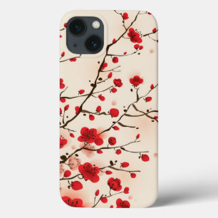 Orientalische Artmalerei, Pflaumenblüte im iPhone 13 Hülle