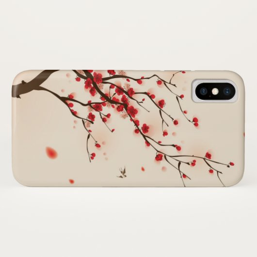 Orientalische Artmalerei, Pflaumenblüte im Case-Mate iPhone Hülle (Rückseite (Horizontal))