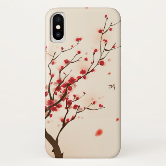 Orientalische Artmalerei, Pflaumenblüte im Case-Mate iPhone Hülle (Rückseite)