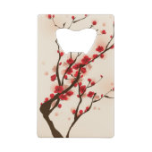 Orientalische Artmalerei, Pflaumenblüte im Kreditkarten Flaschenöffner (Rückseite)