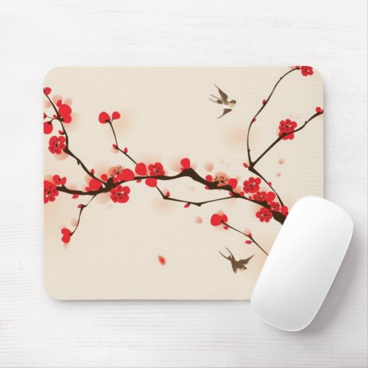 Orientalische Artmalerei, Pflaumenblüte im Mousepad (Mit Mouse)