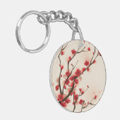 Orientalische Artmalerei, Pflaumenblüte im Schlüsselanhänger (Vorderseite links)