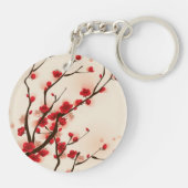 Orientalische Artmalerei, Pflaumenblüte im Schlüsselanhänger (Rückseite)