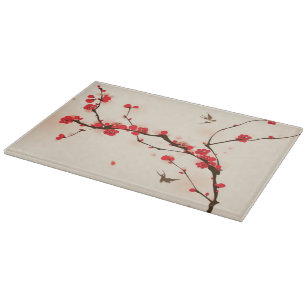 Orientalische Artmalerei, Pflaumenblüte im Schneidebrett