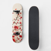 Orientalische Artmalerei, Pflaumenblüte im Skateboard (Vorderseite)