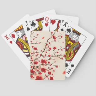 Orientalische Artmalerei, Pflaumenblüte im Spielkarten