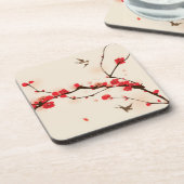Orientalische Artmalerei, Pflaumenblüte im Untersetzer (Linke Seite)