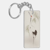 Orientalische Artmalerei, Rot-gekrönter Kran Schlüsselanhänger (Vorderseite links)