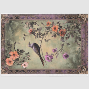 Orientalische Ästhetik, Chinoiserie Vogel & Floral Seidenpapier