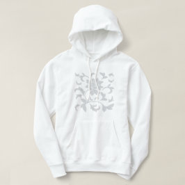 Orientalische Blume Grau Hoodie