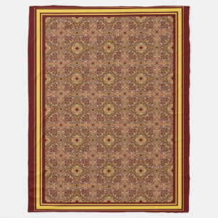 Orientalische Blumendekoration Fleecedecke