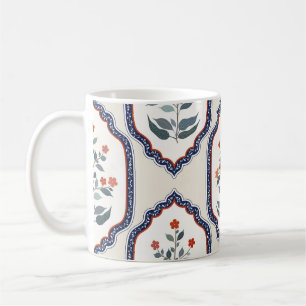 Orientalische Blumenzweige: Kalamkari Indien. Kaffeetasse