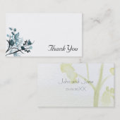 Orientalische Blüte Danke Business Card Visitenkarte (Vorne/Hinten)