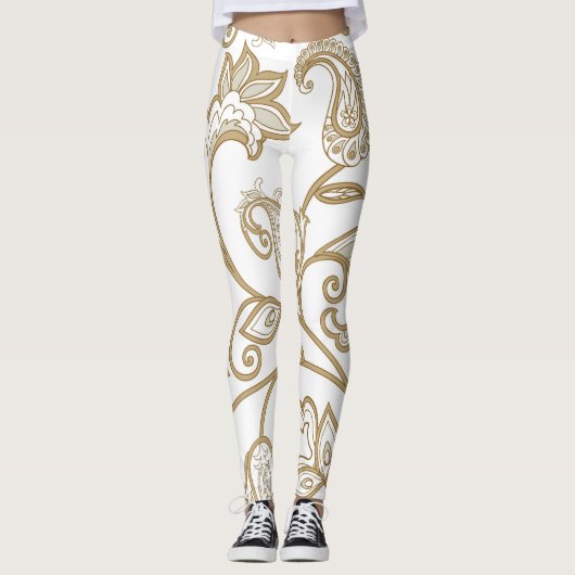 Orientalische Blüte: Geblüht Ethnisch. Leggings (Vorderseite)