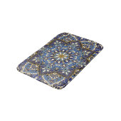 Orientalische Blüte: Vintager Teppich Badematte (Schrägansicht)