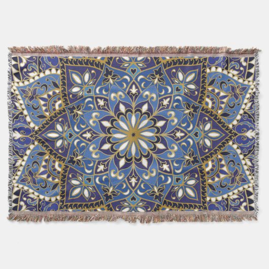 Orientalische Blüte: Vintager Teppich Decke (Vorderseite)
