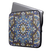 Orientalische Blüte: Vintager Teppich Laptopschutzhülle (Vorderseite Links)