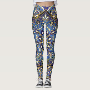 Orientalische Blüte: Vintager Teppich Leggings