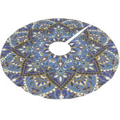 Orientalische Blüte: Vintager Teppich Polyester Weihnachtsbaumdecke (Schrägansicht)
