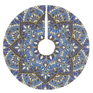 Orientalische Blüte: Vintager Teppich Polyester Weihnachtsbaumdecke