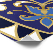 Orientalische Blüte: Vintager Teppich Poster (Ecke)