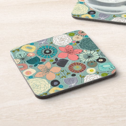 orientalische Blüten Untersetzer (Linke Seite)