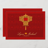 Orientalische chinesische Hochzeitseinladung Einladung (Vorne/Hinten)